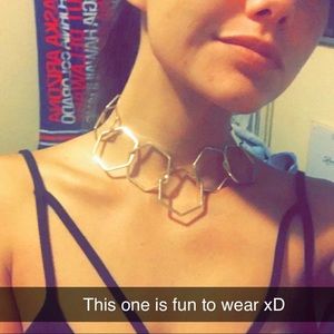 Hexagon Gold Choker